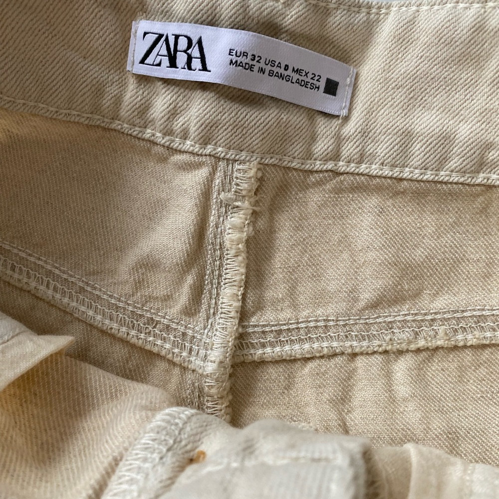 Zara Denim wide leg cargo pants - Picture 7 of 12